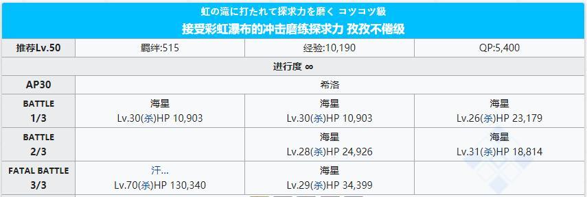 《FGO泳装复刻铁材速刷技巧》（以游戏为主）